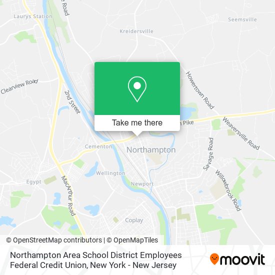 Mapa de Northampton Area School District Employees Federal Credit Union