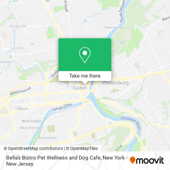 Mapa de Bella's Bistro Pet Wellness and Dog Cafe