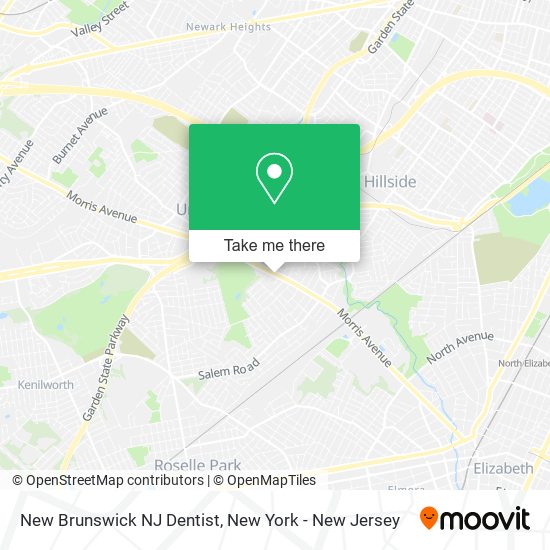 Mapa de New Brunswick NJ Dentist
