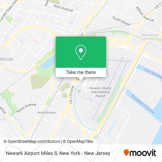 Mapa de Newark Airport Miles S