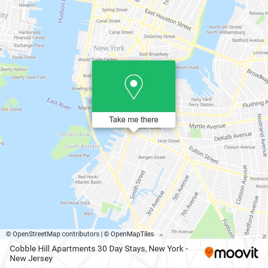 Cobble Hill Apartments 30 Day Stays map