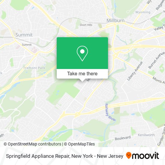 Mapa de Springfield Appliance Repair