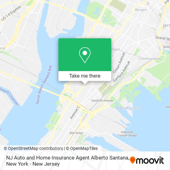 NJ Auto and Home Insurance Agent Alberto Santana map