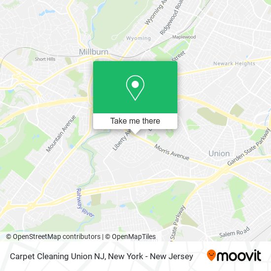 Mapa de Carpet Cleaning Union NJ