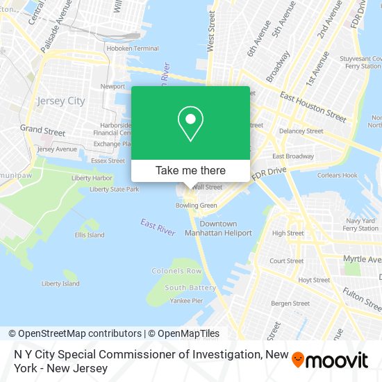 Mapa de N Y City Special Commissioner of Investigation