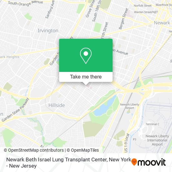 Mapa de Newark Beth Israel Lung Transplant Center