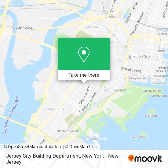 Mapa de Jersey City Building Department