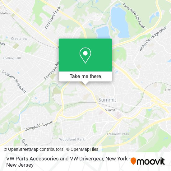 Mapa de VW Parts Accessories and VW Drivergear