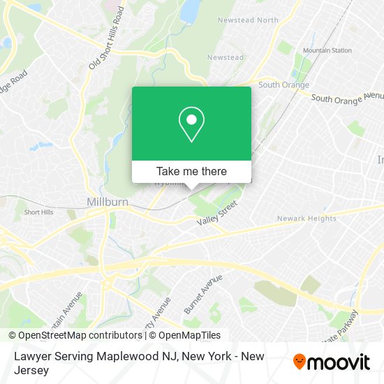 Mapa de Lawyer Serving Maplewood NJ