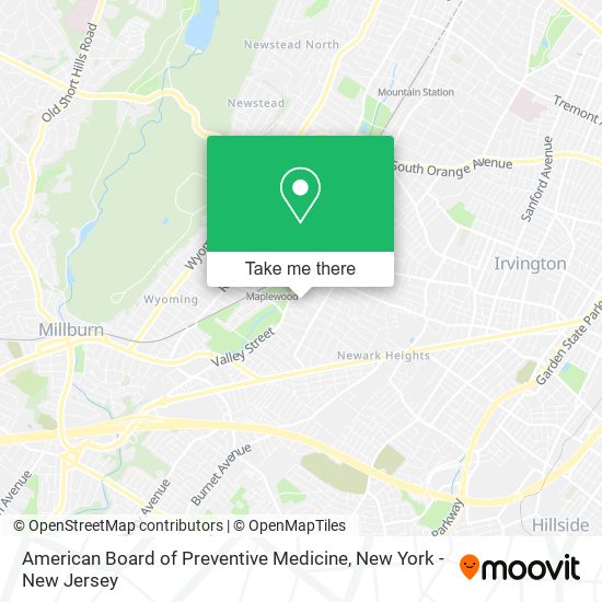 Mapa de American Board of Preventive Medicine