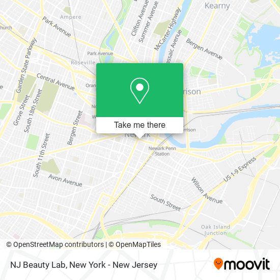 NJ Beauty Lab map