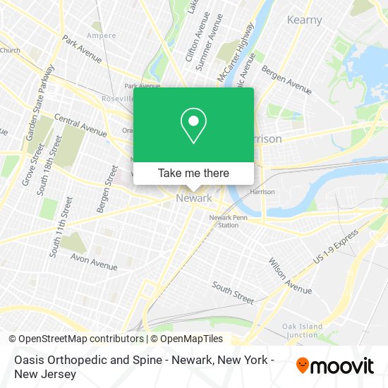 Mapa de Oasis Orthopedic and Spine - Newark