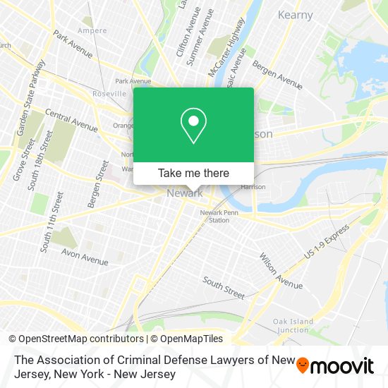 Mapa de The Association of Criminal Defense Lawyers of New Jersey