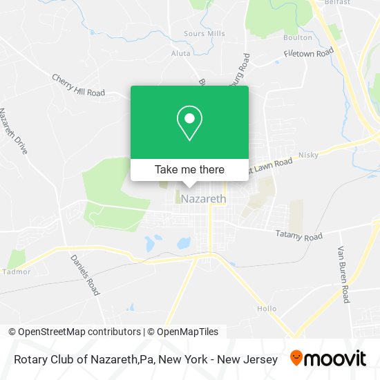 Rotary Club of Nazareth,Pa map