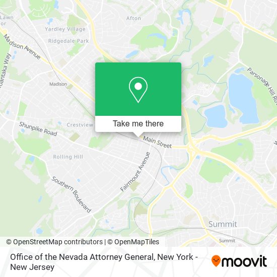 Office of the Nevada Attorney General map