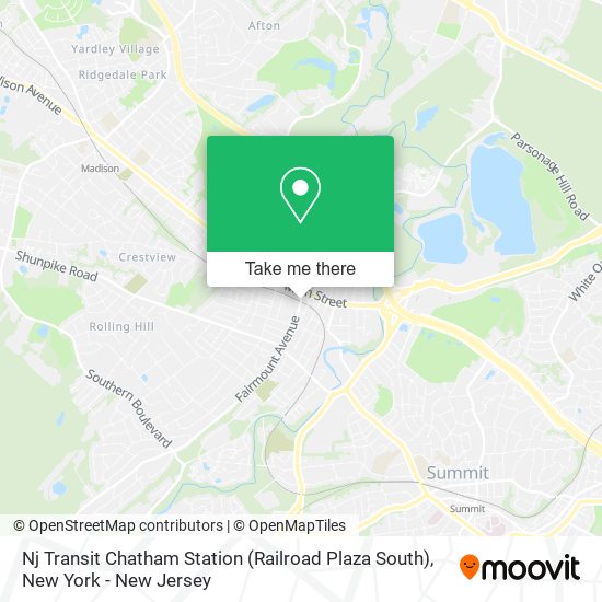 Nj Transit Chatham Station (Railroad Plaza South) map