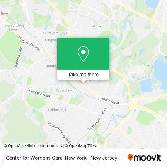 Center for Womens Care map