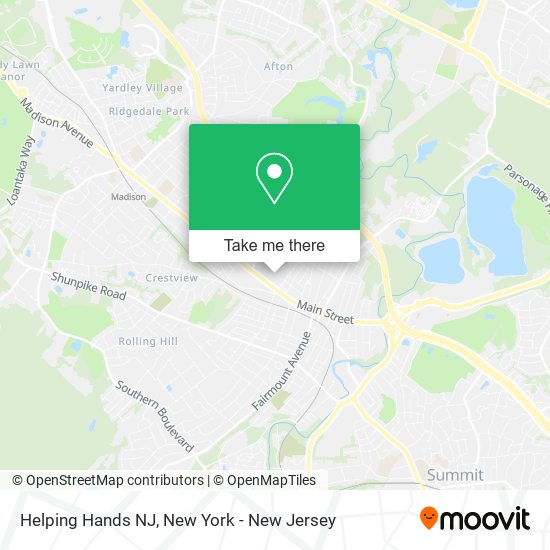 Mapa de Helping Hands NJ