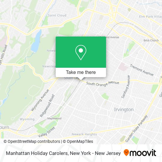 Manhattan Holiday Carolers map