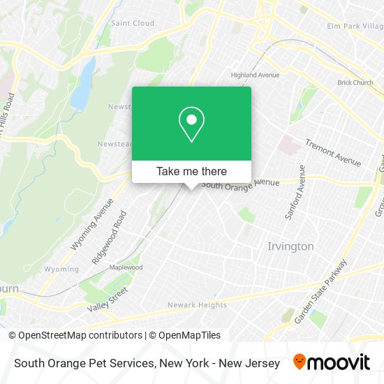 Mapa de South Orange Pet Services