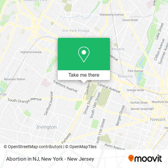 Abortion in NJ map