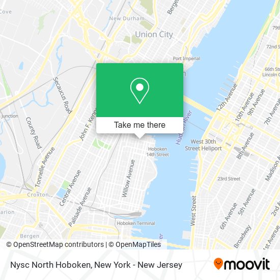 Mapa de Nysc North Hoboken