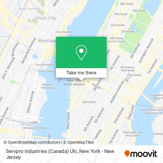 Servpro Industries (Canada) Ulc map
