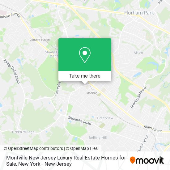 Montville New Jersey Luxury Real Estate Homes for Sale map