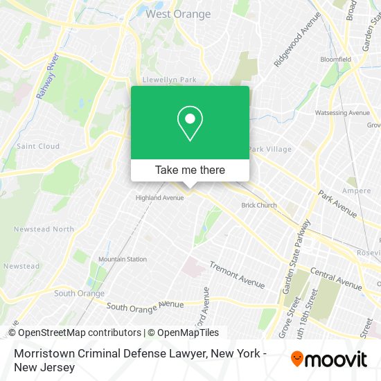Morristown Criminal Defense Lawyer map