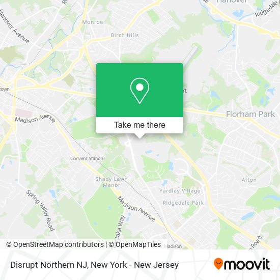 Disrupt Northern NJ map