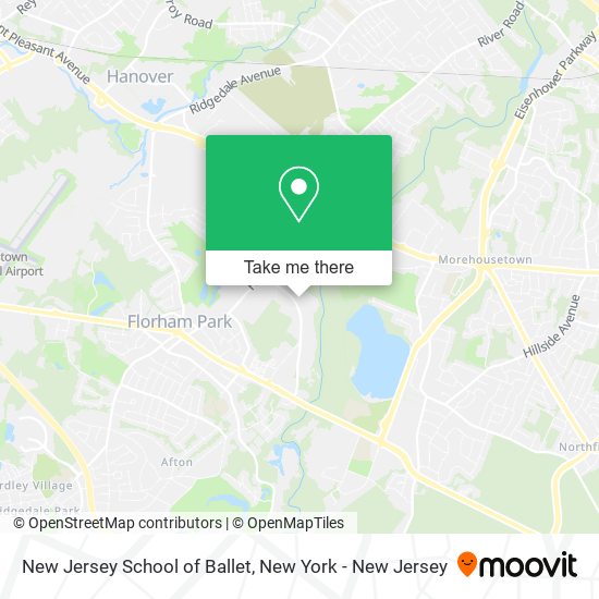 Mapa de New Jersey School of Ballet