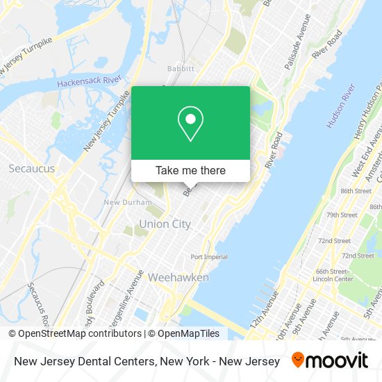 New Jersey Dental Centers map