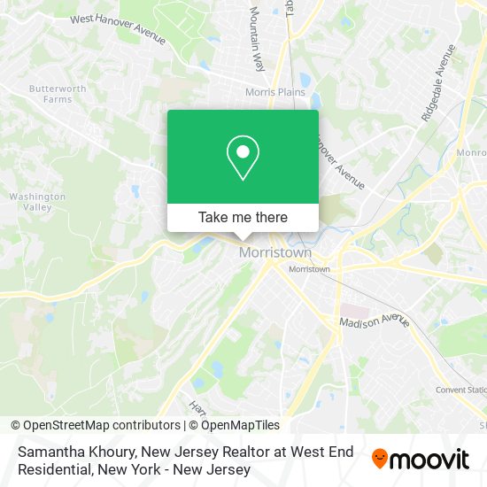Samantha Khoury, New Jersey Realtor at West End Residential map