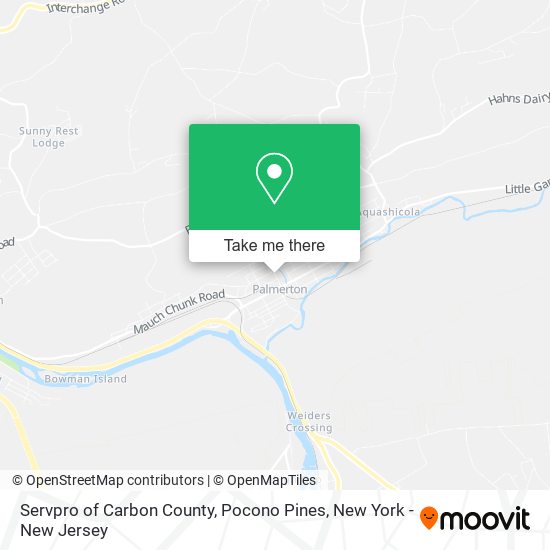 Mapa de Servpro of Carbon County, Pocono Pines