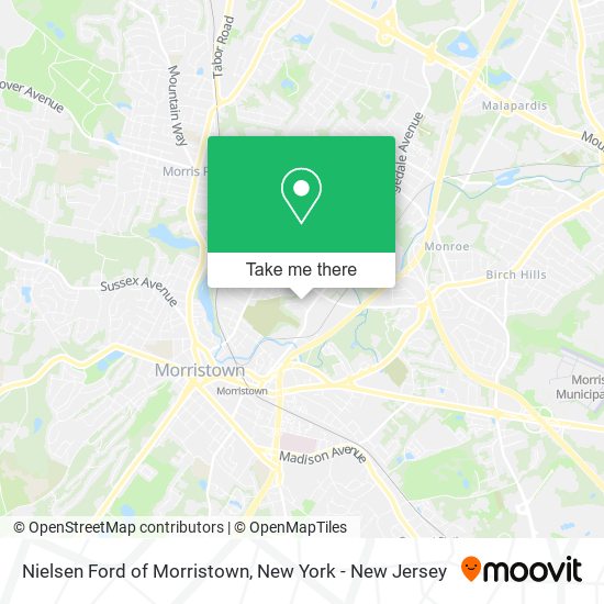 Nielsen Ford of Morristown map