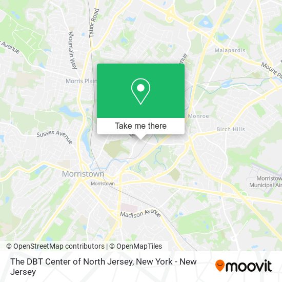 The DBT Center of North Jersey map