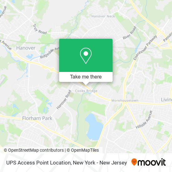 UPS Access Point Location map