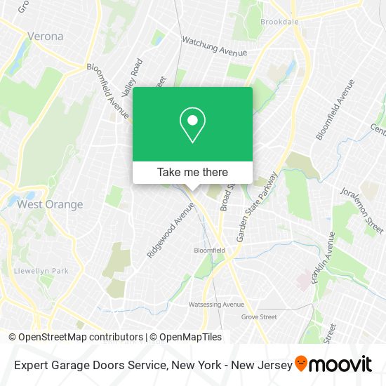 Expert Garage Doors Service map