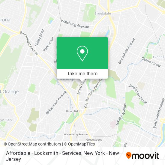 Affordable - Locksmith - Services map