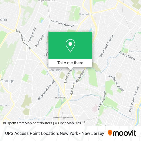 UPS Access Point Location map