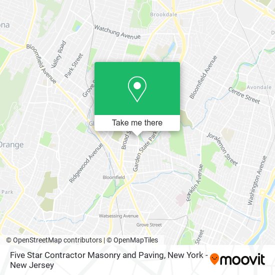 Five Star Contractor Masonry and Paving map