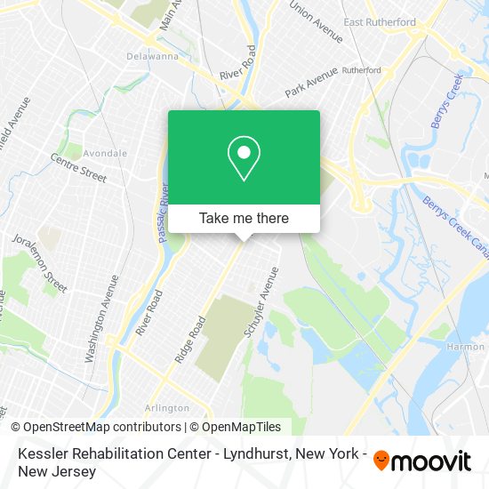 Kessler Rehabilitation Center - Lyndhurst map