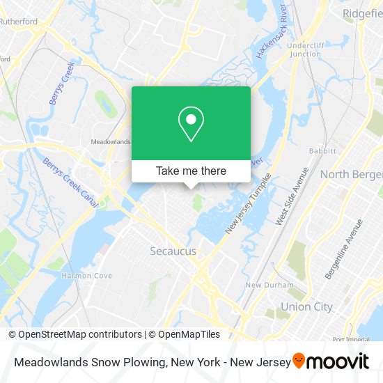 Meadowlands Snow Plowing map