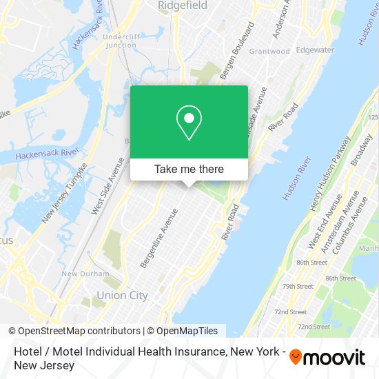 Hotel / Motel Individual Health Insurance map