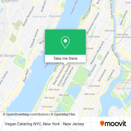 Mapa de Vegan Catering NYC