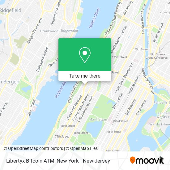 Mapa de Libertyx Bitcoin ATM