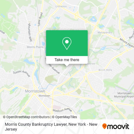 Mapa de Morris County Bankruptcy Lawyer