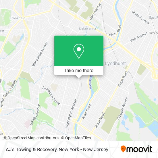 AJ's Towing & Recovery map