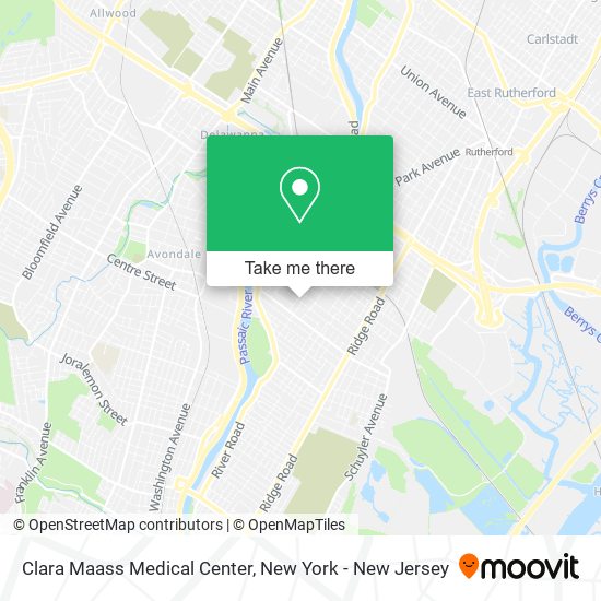 Clara Maass Medical Center map