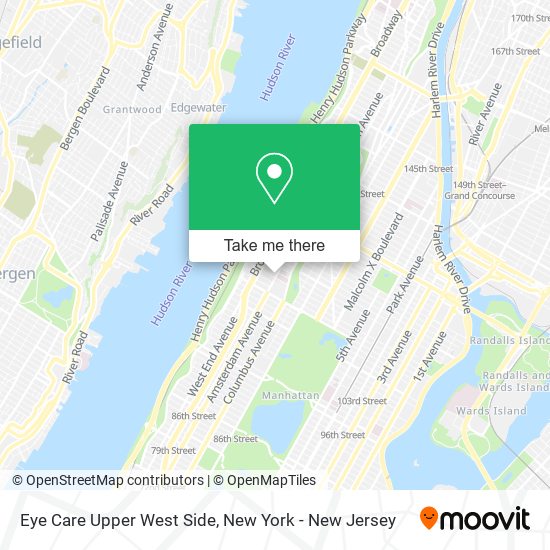 Eye Care Upper West Side map